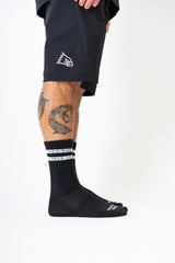 "Double Stripe" Socks Black
