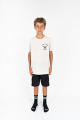 "Spread Eagle” YOUTH S/S Tech Tee Vanilla