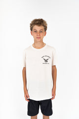 "Spread Eagle” YOUTH S/S Tech Tee Vanilla