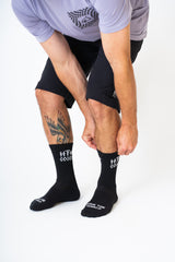 "Warp Check" Socks Black
