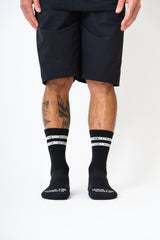 "Double Stripe" Socks Black