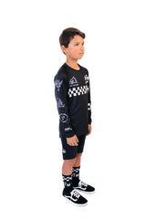 "Checkers" L/S Jersey Black YOUTH