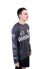 "Checkers" L/S Jersey Platinum Slate