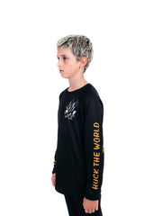 "Flash Eagle" YOUTH Long Sleeve Jersey Black