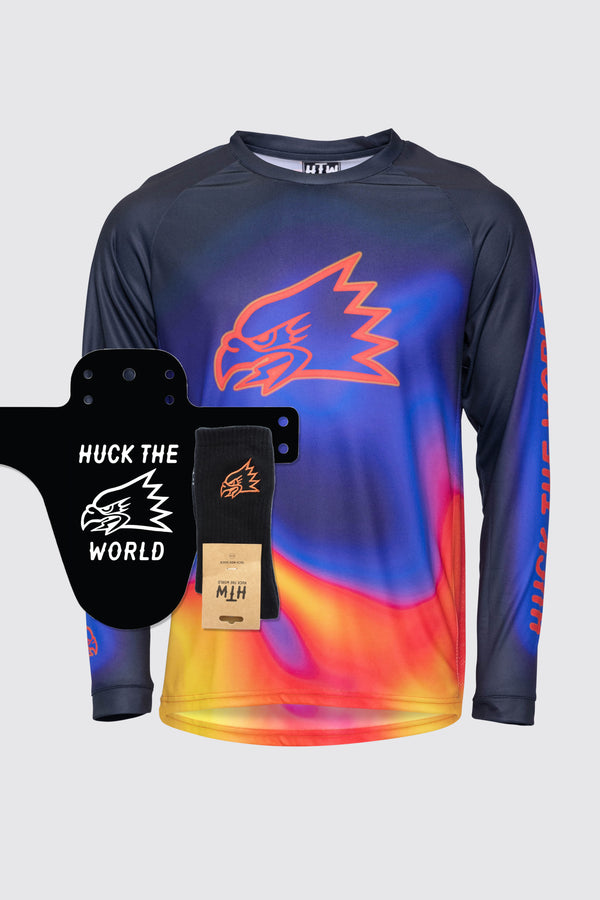 "Heat Map" Jersey + Mud Guard + Sock YOUTH Bundle