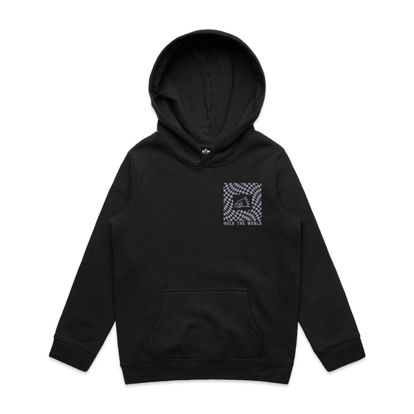 "Checkmate" Youth Hood Black