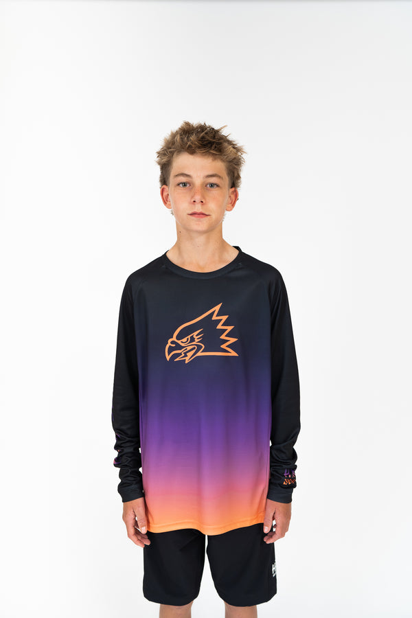 "Neon Sunset" YOUTH Long Sleeve Jersey