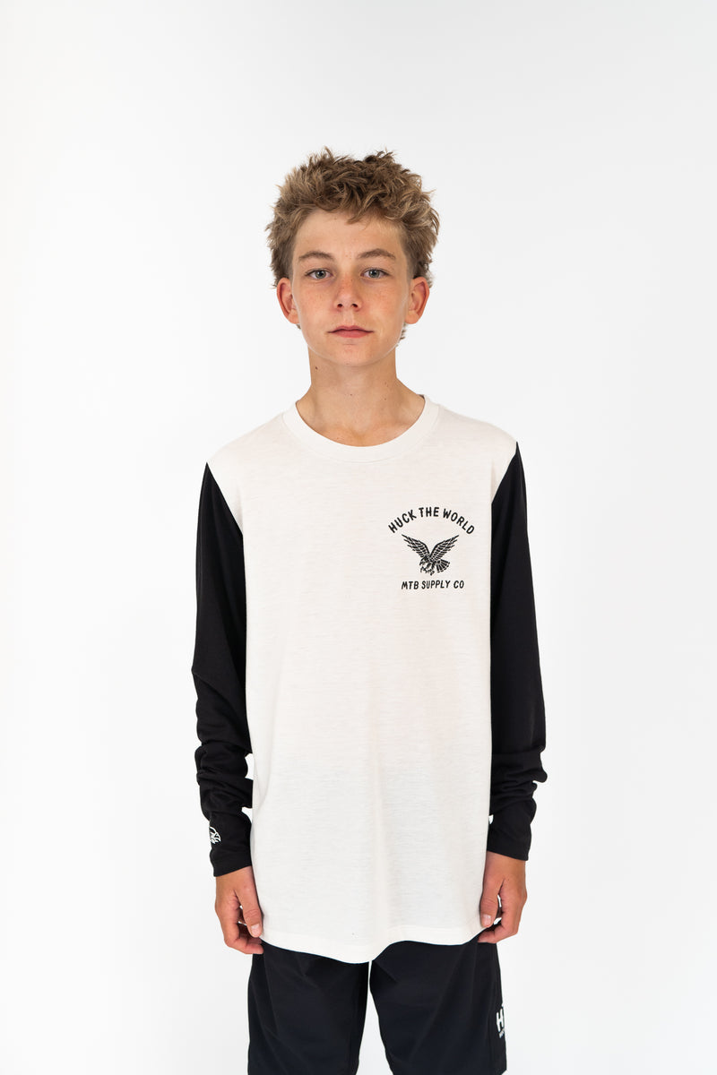 "Spread Eagle" YOUTH L/S Tech Tee Contrast