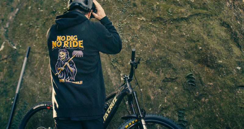 "No Dig No Ride" Hoodie Black