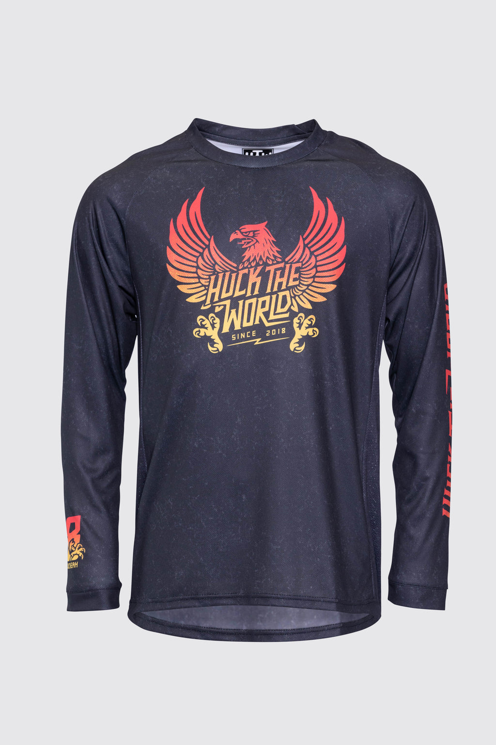 Huck The World Est 18 Long Sleeve Jersey Acid Black