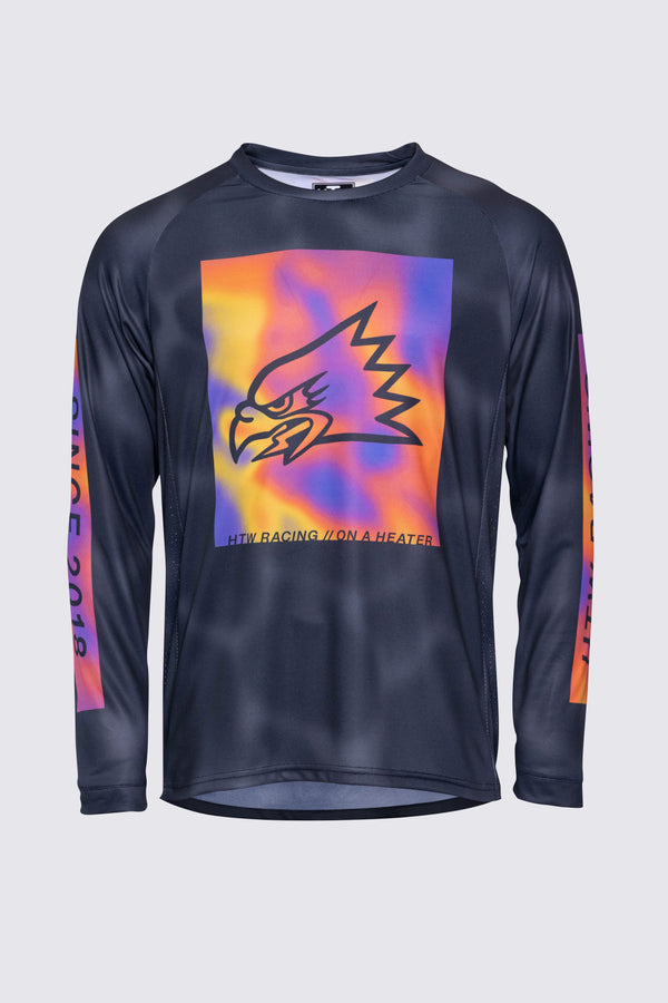 "On A Heater" Long Sleeve Jersey Black Ripple