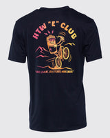 "HTW 'E' Club” S/S Tech Tee Black