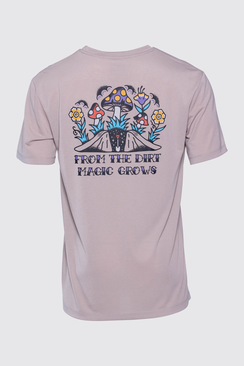 "Magic Dirt” S/S Tech Tee Mushroom