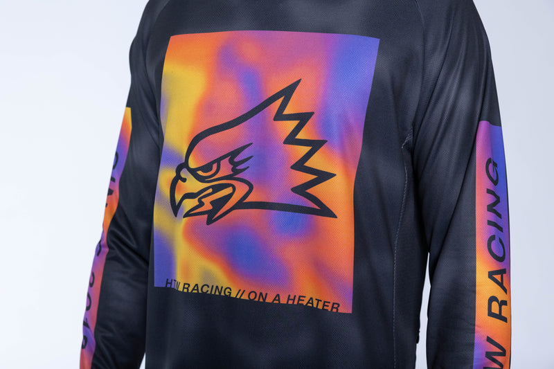 "On A Heater" Long Sleeve Jersey Black Ripple