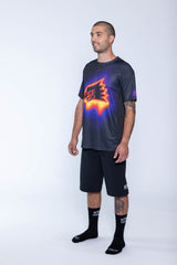 "Melt" Short Sleeve Jersey Black