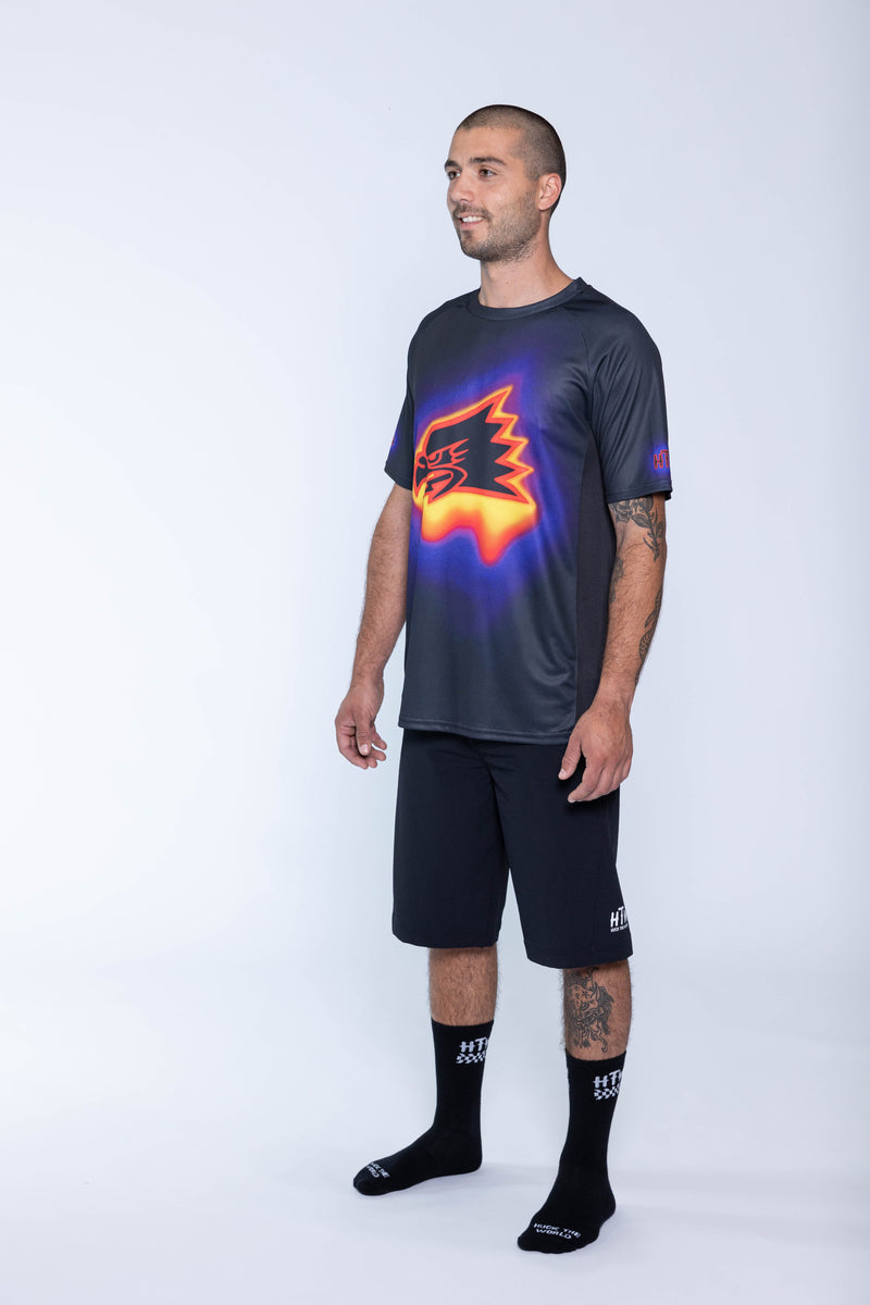 "Melt" Short Sleeve Jersey Black