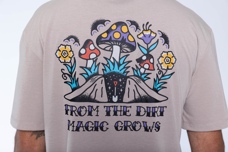 "Magic Dirt” S/S Tech Tee Mushroom
