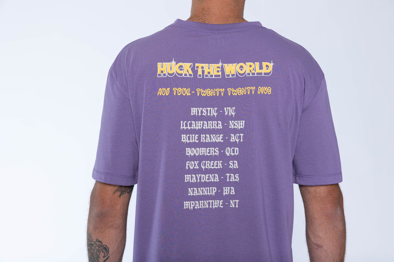 "No Dig No Ride Tour” YOUTH S/S Tech Tee Purple Haze