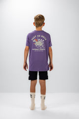 "Tortoise” YOUTH S/S Tech Tee Purple Haze