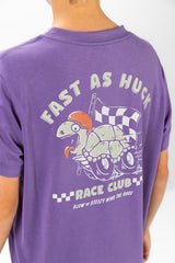 "Tortoise” YOUTH S/S Tech Tee Purple Haze