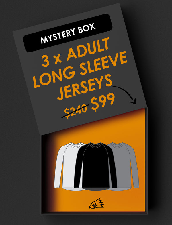 "3 x JERSEY MYSTERY BOX" Adult Long Sleeve Jerseys