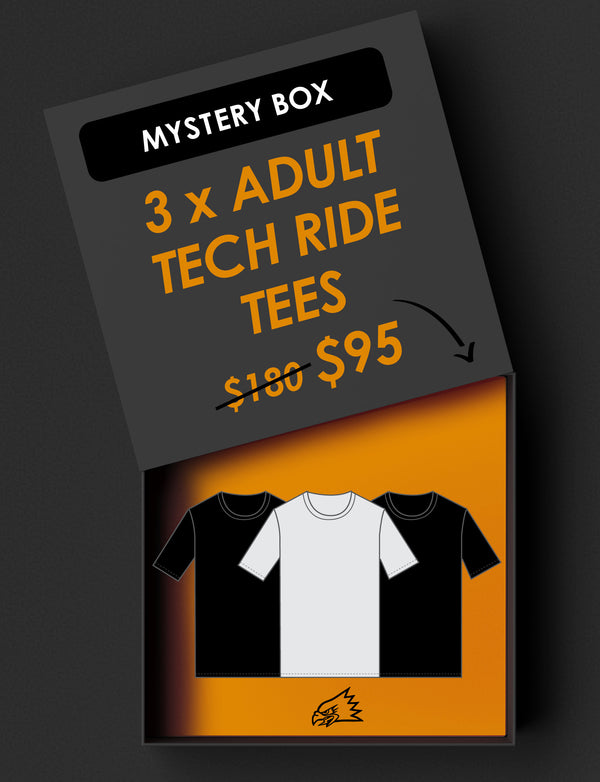 "3 x TECH TEE MYSTERY BOX" Adult Tech Ride Tees