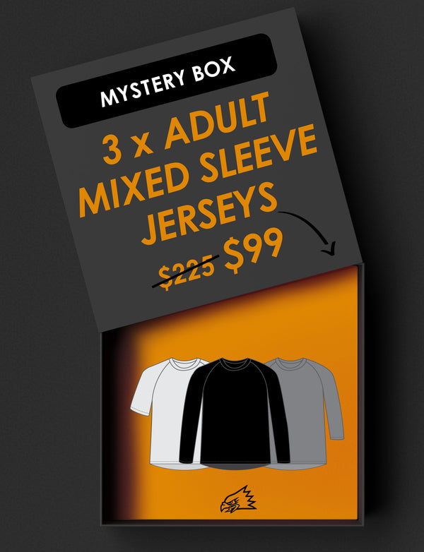 "3 x JERSEY MYSTERY BOX" Adult Mixed Sleeve Jerseys