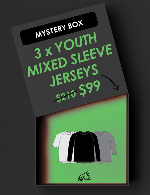 "3 x JERSEY MYSTERY BOX" Youth Mixed Sleeve Jerseys