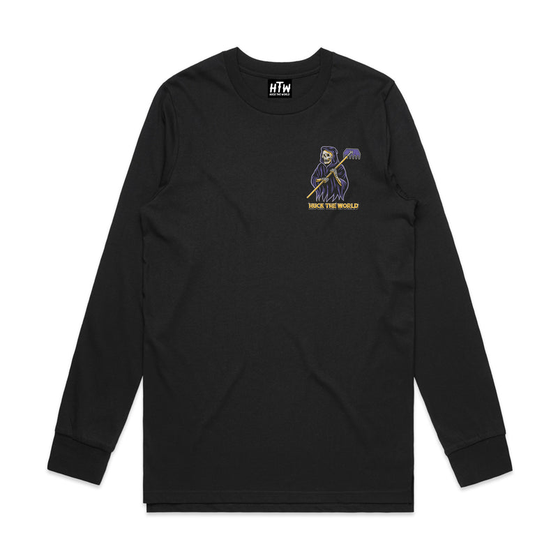 "No Dig No Ride" L/S Cotton Tee Black