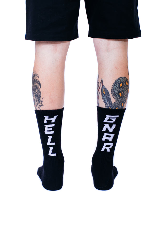 "Huck - Yeah - Hell - Gnar" Socks Black 4x pieces (2x pairs)