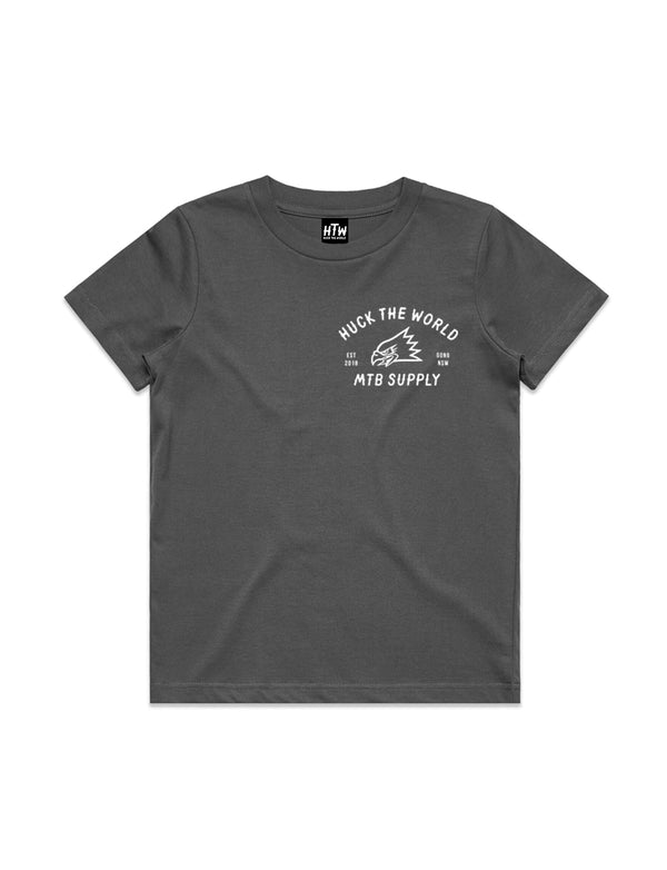 "Gong MTB" Youth Cotton Tee Charcoal
