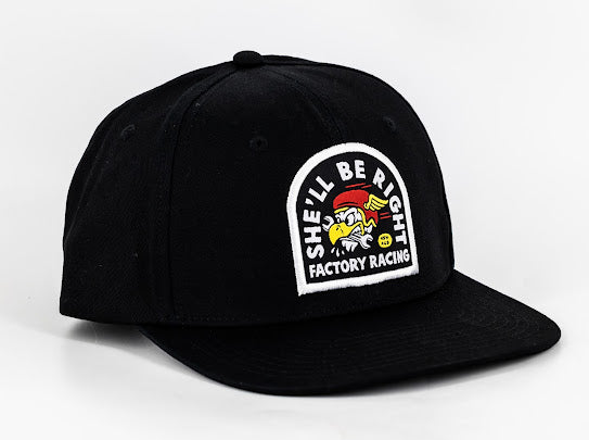 "She'll Be Right" Snapback Black