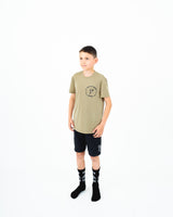 "Pizza" Youth S/S Tech Ride Tee Dusty Olive