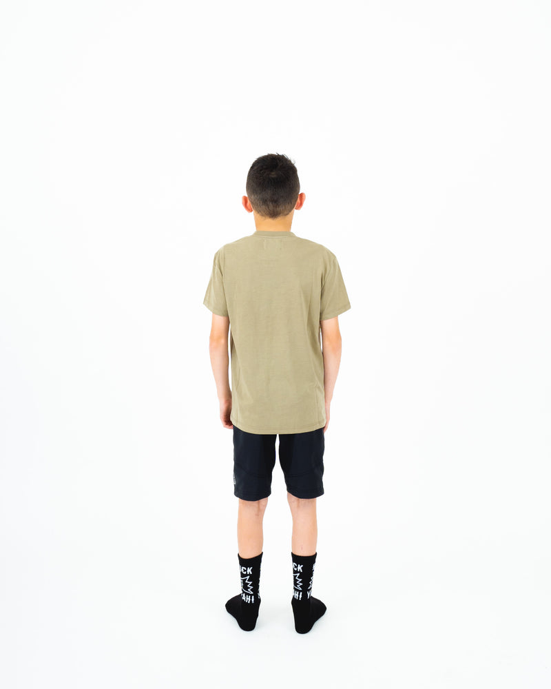 "Mountain" Youth S/S Tech Ride Tee Dusty Olive